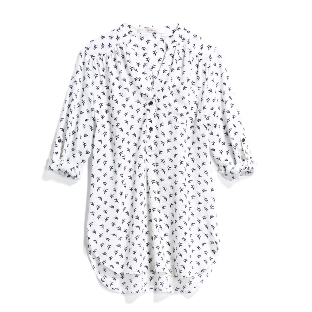 White quarter button blouse from Stitch Fix
